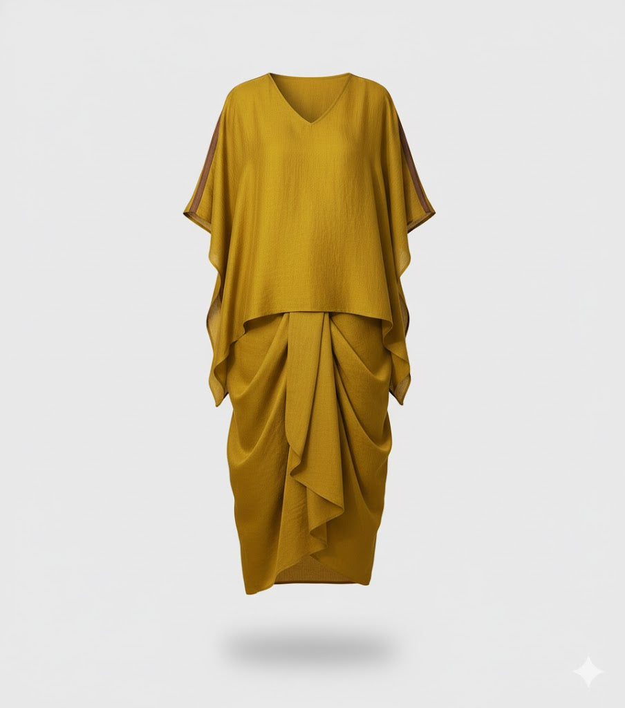 Mustard Yellow Drape Co-ord Set