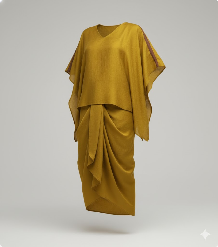 Mustard Yellow Drape Co-ord Set
